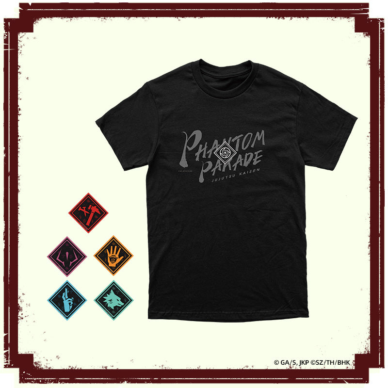 "Jujutsu Kaisen Phantom Parade" T-Shirt & Printed Badge Set